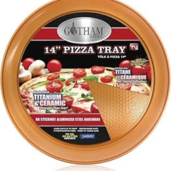 Set of 2 Gotham Steel 14” Perfect Pizza Pans - Picture 2 of 3